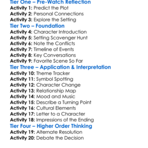 A Walk In The Clouds 1995 Worksheet Activity Booklet