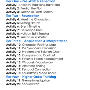 A Wisconsin Christmas Pie 2025 Worksheet Activity Booklet