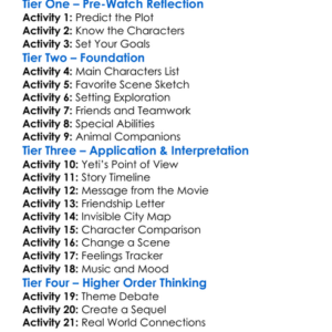 Abominable And The Invisible City Worksheet Activity Booklet