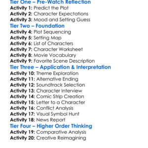Abrahams Boys 2025 Worksheet Activity Booklet