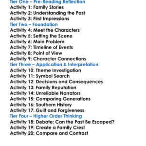 Absalom Absalom William Faulkner Worksheet Activity Booklet