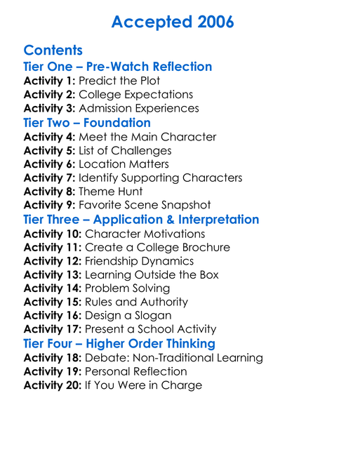 Accepted 2006 Worksheet Activity Booklet
