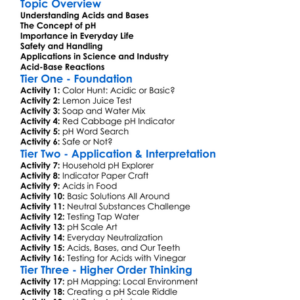 Acids Bases And Ph Worksheet Activity Booklet
