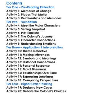 Across The River And Into The Trees Ernest Hemingway Worksheet Activity Booklet