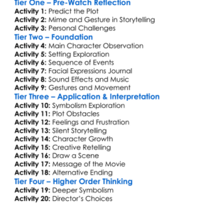 Act Without Words I 2001 Worksheet Activity Booklet