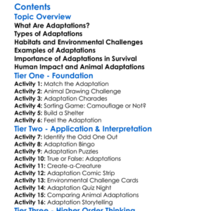 Adaptations Of Animals To Their Environment Worksheet Activity Booklet