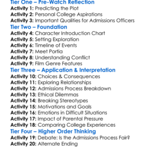 Admission 2013 Worksheet Activity Booklet