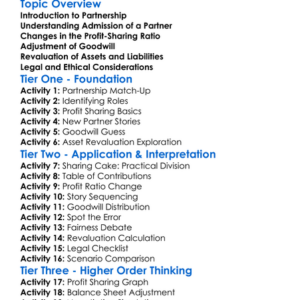 Admission Of A Partner Worksheet Activity Booklet
