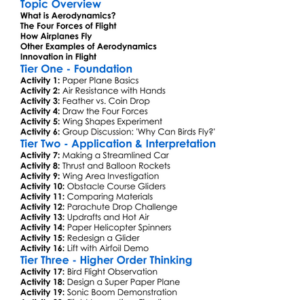 Aerodynamics And Flight Worksheet Activity Booklet