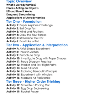 Aerodynamics Fundamentals Worksheet Activity Booklet