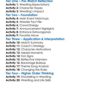 Aew Wrestledream 2025 2025 Worksheet Activity Booklet