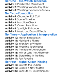 Aew Wrestledream Zero Hour 2023 Worksheet Activity Booklet