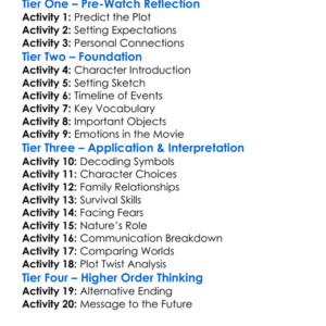 After Earth 2013 Worksheet Activity Booklet