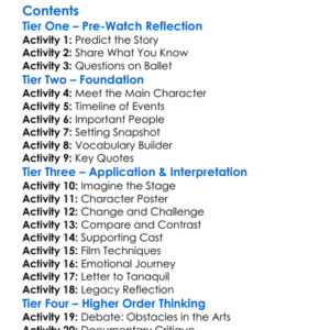 Afternoon Of A Faun Tanaquil Le Clercq 2014 Worksheet Activity Booklet