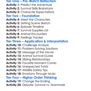Against The Wild 2013 Worksheet Activity Booklet