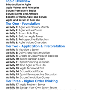 Agile And Scrum Worksheet Activity Booklet