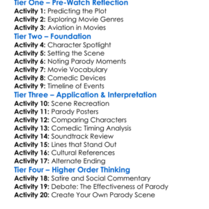 Airplane 1980 Worksheet Activity Booklet