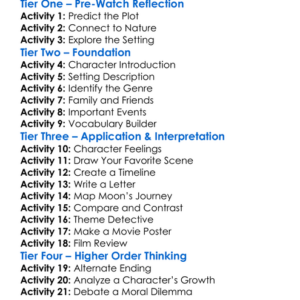 Alabama Moon 2009 Worksheet Activity Booklet