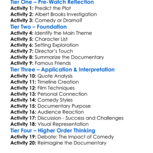 Albert Brooks Defending My Life 2023 Worksheet Activity Booklet