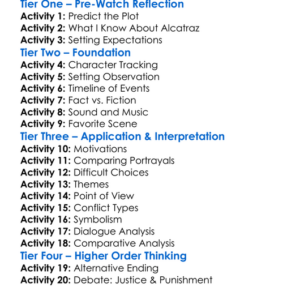 Alcatraz 2018 Worksheet Activity Booklet