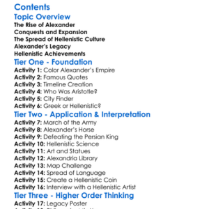 Alexander The Great And The Hellenistic World Worksheet Activity Booklet