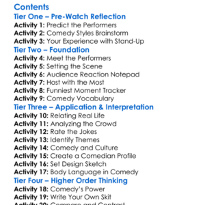 All Star Comedy Jam Live From Dallas 2010 Worksheet Activity Booklet