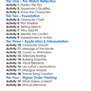 All Star Superman 2011 Worksheet Activity Booklet