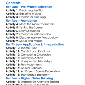 Alpha And Omega The Legend Of The Saw Tooth Cave 2014 Worksheet Activity Booklet