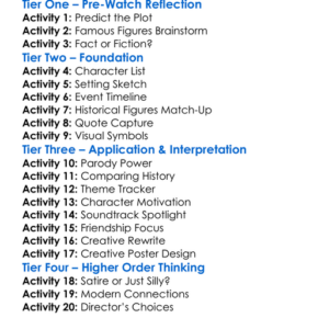 America The Motion Picture 2021 Worksheet Activity Booklet