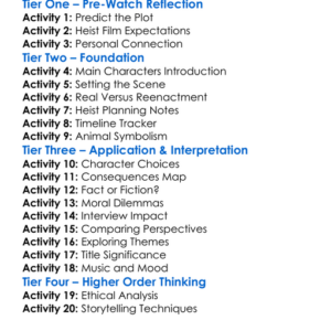 American Animals 2018 Worksheet Activity Booklet