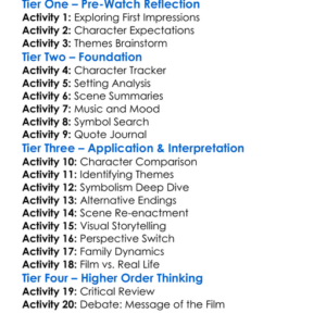 American Beauty 1999 Worksheet Activity Booklet