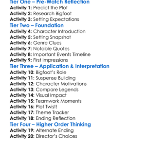 American Bigfoot 2022 Worksheet Activity Booklet