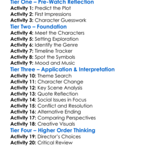 American Fiction 2023 Worksheet Activity Booklet
