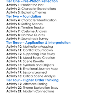 American Gigolo 1980 Worksheet Activity Booklet