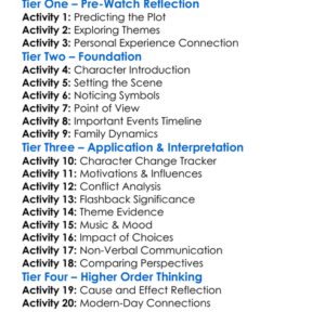 American History X 1998 Worksheet Activity Booklet