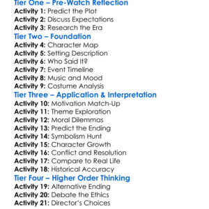 American Hustle 2013 Worksheet Activity Booklet