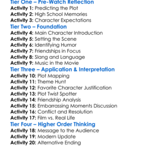 American Pie 1999 Worksheet Activity Booklet