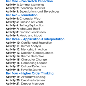 American Pie 2 2001 Worksheet Activity Booklet