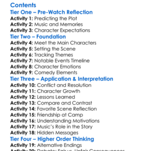 American Pie Presents Band Camp 2005 Worksheet Activity Booklet