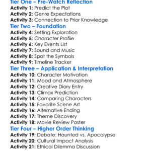 Amityville Apocalypse 2023 Worksheet Activity Booklet
