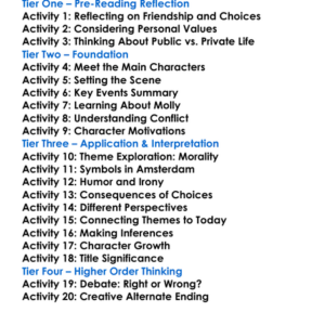 Amsterdam Ian Mcewan Worksheet Activity Booklet