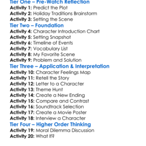An Almost Christmas Story 2024 Worksheet Activity Booklet