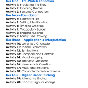 An American Rhapsody 2001 Worksheet Activity Booklet