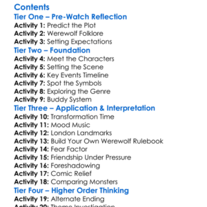 An American Werewolf In London 1981 Worksheet Activity Booklet