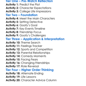 An Extremely Goofy Movie 2000 Worksheet Activity Booklet