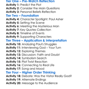 An Interview With God 2018 Worksheet Activity Booklet