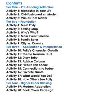 An Old-Fashioned Girl Louisa May Alcott Worksheet Activity Booklet