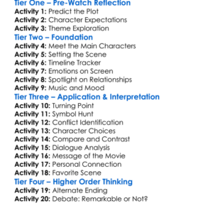 An Unremarkable Life 1989 Worksheet Activity Booklet