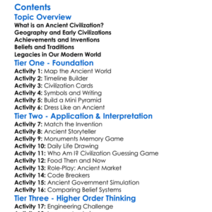 Ancient Civilizations And Their Legacy Worksheet Activity Booklet