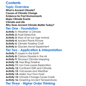 Ancient Climate And Environmental Change Worksheet Activity Booklet